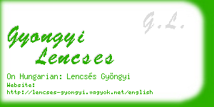 gyongyi lencses business card